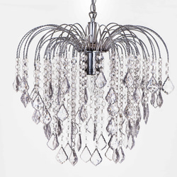 カントリースタイルセラミックホワイトランプシェード3ランプ