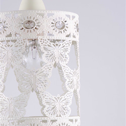 典雅樸素米白色蝴蝶吊燈-BNL00013 第3張的照片