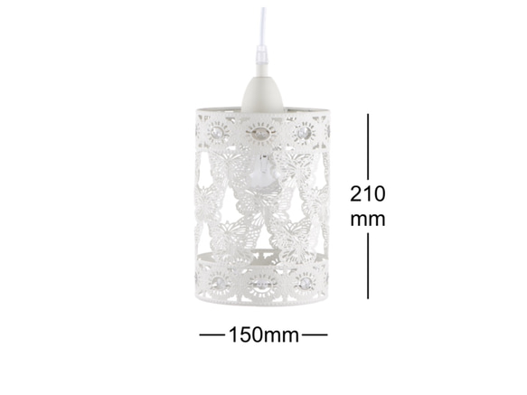 典雅樸素米白色蝴蝶吊燈-BNL00013 第9張的照片