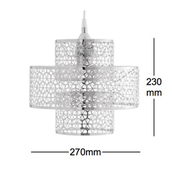 雙層鍍鉻銀幾何紋路吊燈-BNL00017 第7張的照片