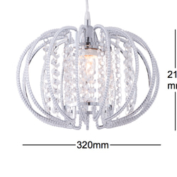 鍍鉻圓形透明壓克力珠吊燈-BNL00046 第9張的照片