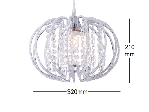 鍍鉻圓形透明壓克力珠吊燈-BNL00046 第9張的照片