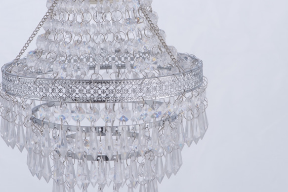 鍍鉻色華麗透明壓克力珠吊燈-BNL00022 第3張的照片