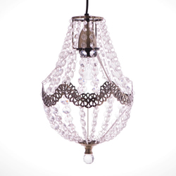電鍍古銅鐵花邊透明壓克力珠吊燈-BNL00024 第1張的照片