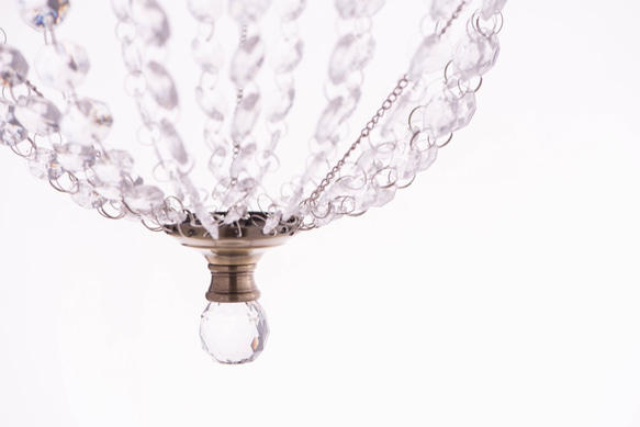 電鍍古銅鐵花邊透明壓克力珠吊燈-BNL00024 第4張的照片
