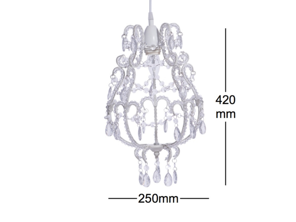 花蕊優雅透明壓克力珠吊燈-BNL00039 第8張的照片