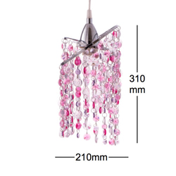 鍍鉻銀鐵花邊壓克力珠吊燈-BNL00040 第9張的照片