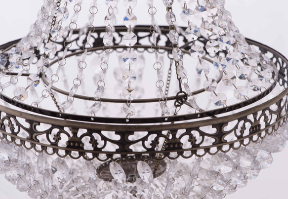 古銅皇冠飾頭透明壓克力珠吊燈-BNL00050 第3張的照片