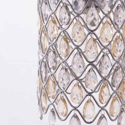鍍鉻銀鐵花邊壓克力珠吊燈-BNL00051 第2張的照片