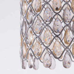 鍍鉻銀鐵花邊壓克力珠吊燈-BNL00051 第3張的照片