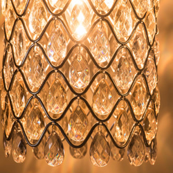 鍍鉻銀鐵花邊壓克力珠吊燈-BNL00051 第7張的照片