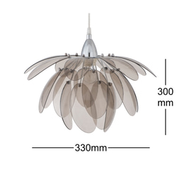 スモークグレーアクリル花びらシャンデリア-BNL00055 8枚目の画像