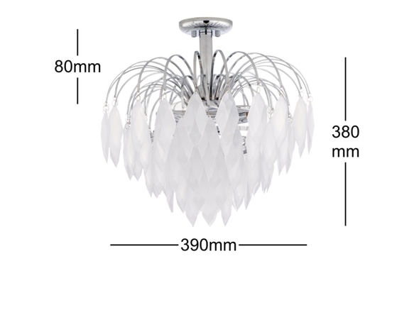 マットダイヤモンドアイスドロップ吸引と吊り下げ式デュアルパーパスランプ-BNL00064 10枚目の画像