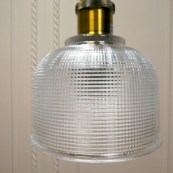 日式玻璃罩古銅鐵件吊燈-LS-8108-2 第4張的照片