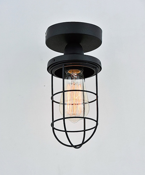 ロフト工業用ウィンドアイアンネットシーリングライト-LS-8113-1