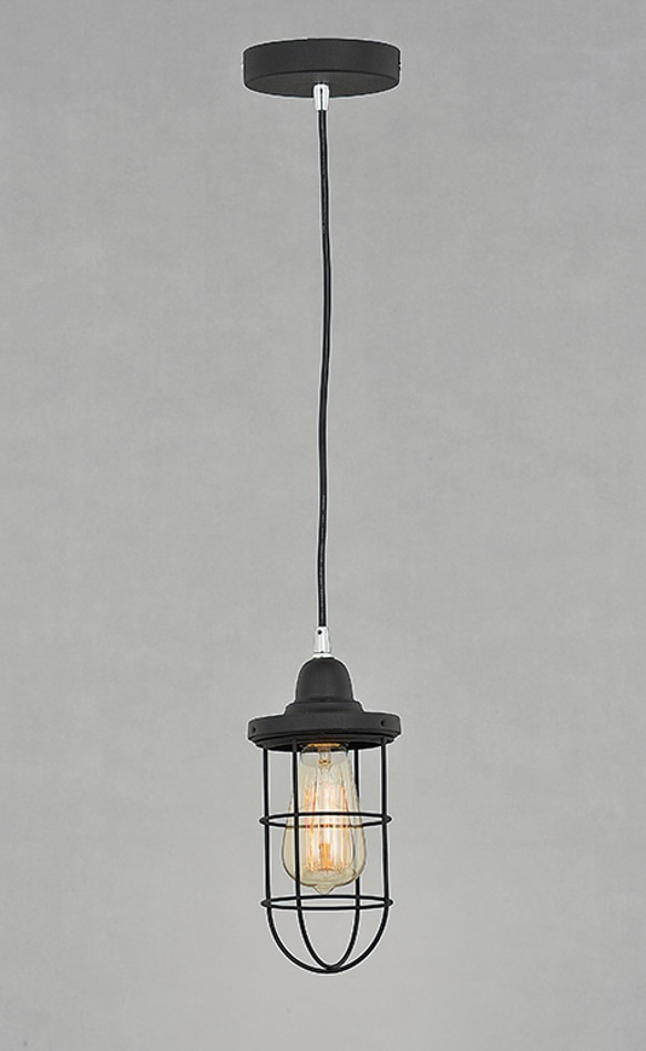 Loft工業風鐵網單燈吊燈-LS-8113-2 第2張的照片