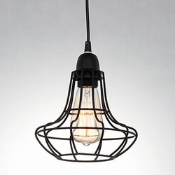 LOFT工業風復古鐵網單燈吊燈-LS-7055-2 第1張的照片