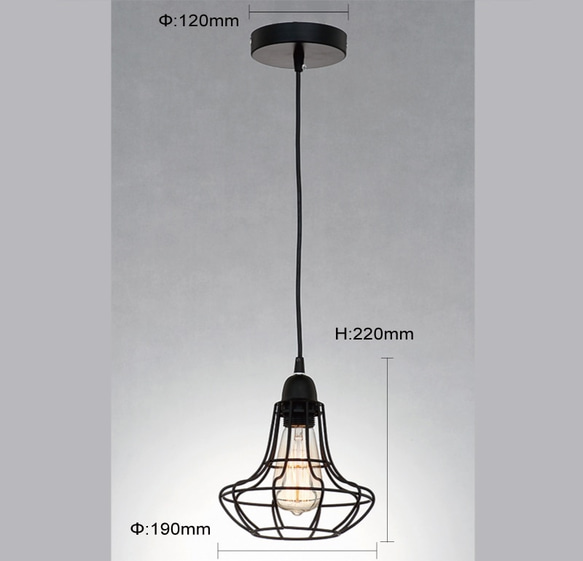LOFT工業風復古鐵網單燈吊燈-LS-7055-2 第3張的照片