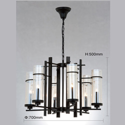 北歐風燭臺電鍍玻璃吊燈-LS-7104-1 第6張的照片