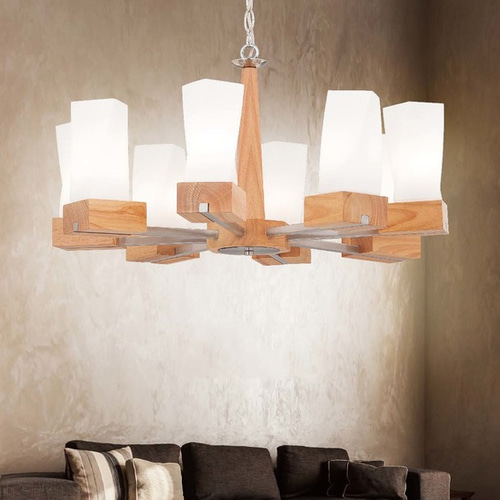 北欧木製燭台シャンデリア-LS-7116から1 シーリングライト・ペンダント