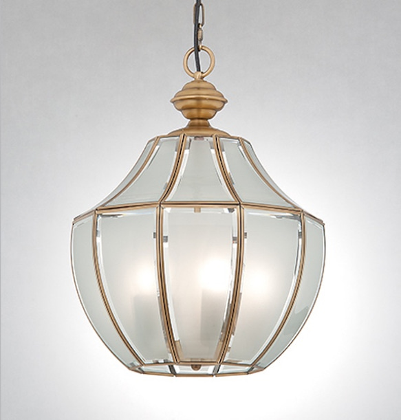 北歐風古銅玻璃罩吊燈-LS-7136-1 第1張的照片