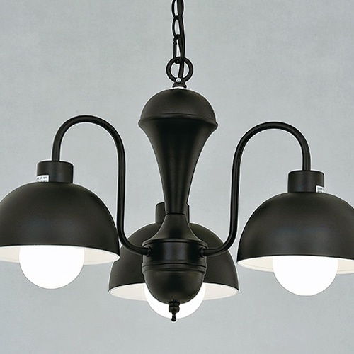 ノルディックスタイルドームブラック3シャンデリア - LS-8088-2