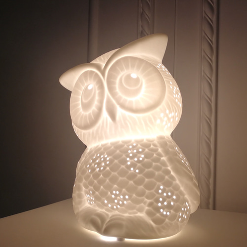 笠間焼 フクロウ型 インテリアライト 笠間焼 フクロウ型 インテリアライト 【公式通販】