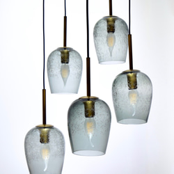 古銅金色氣泡玻璃5燈吊燈-BNL00138 第2張的照片