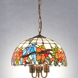 蒂芬尼手工彩繪玻璃圓頂吊燈-花瓣 第2張的照片