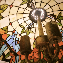 蒂芬尼手工彩繪玻璃圓頂吊燈-花瓣 第8張的照片