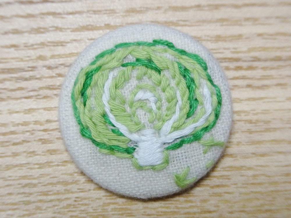 ★パリ発★【MACON&LESQUOY】手刺繍ブローチ≪野菜カゴ≫