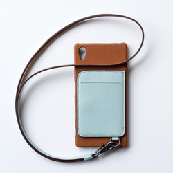 Patina 手工訂製 皮革手機殼 LC81 可站立 感應插卡 頸掛繩 iPhone Android 適用 第7張的照片