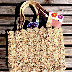 松編みトートバッグ 2枚目の画像