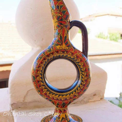 陶器製赤土色花瓶 約20cm 【公式通販】