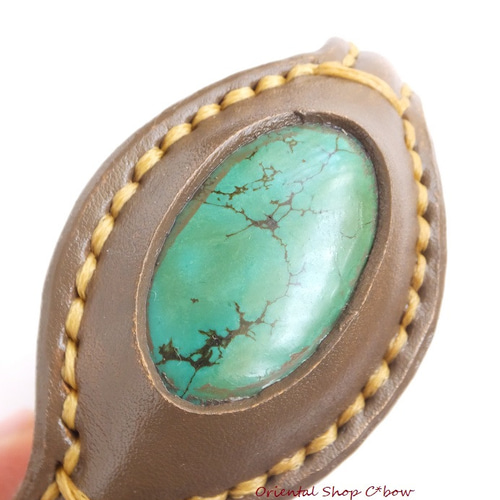 トルコ石バングル INDIAN JEWELRY LEATHER ARTS&CRAFTS Tah'bah TRADERS / Vintage
