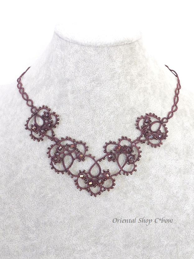 カッパドキア☆ボンジュック・メキッキオヤネックレス・朝露｜ボルドー[20805502]