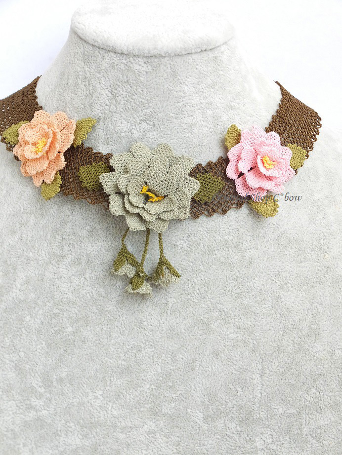 日本発送★シルクイーネオヤネックレス｜ファンタジー｜ローズガーデン[1604-3-70] 17,750円