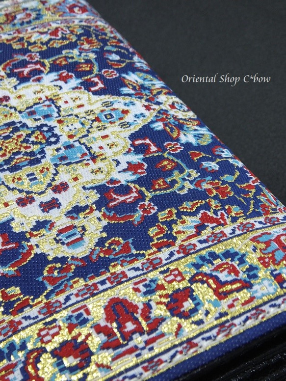 トルコ絨毯柄｜三つ折り財布・ブルー系[20301762] 3枚目の画像