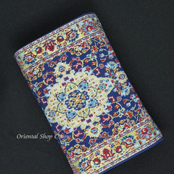 トルコ絨毯柄｜三つ折り財布・ブルー系[20301762] 4枚目の画像