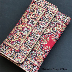 トルコ絨毯柄｜三つ折り財布・レッド系[20301762] 5枚目の画像