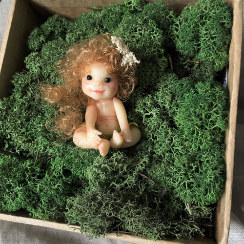 森の妖精】手作り人形リース（秋・長髪の妖精）、妖精、誕生日