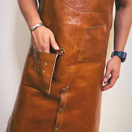 梁徐レザーアート】レザーワークエプロン/牛革/職人/レザー/全身タイプ