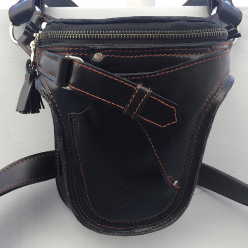美品ヒョウドウ HYODXGAHO LEATHER HIP BAG TYPE-C HYOD×GAHO LEATHER HIP BAG-TYPE-C