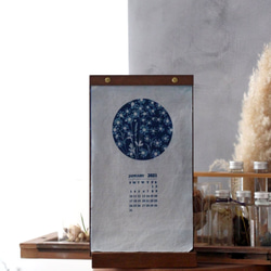 【苻日花草FuRi】[預購]2021年植物布月曆手工藍晒/植物圖鑑/布月曆/桌曆款式 第2張的照片