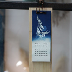 [FuRi花と草FuRi] [予約注文] 2022年ブルーサンプラントデスクカレンダーl植物壁掛けカレンダーl木製ベースのロング 8枚目の画像
