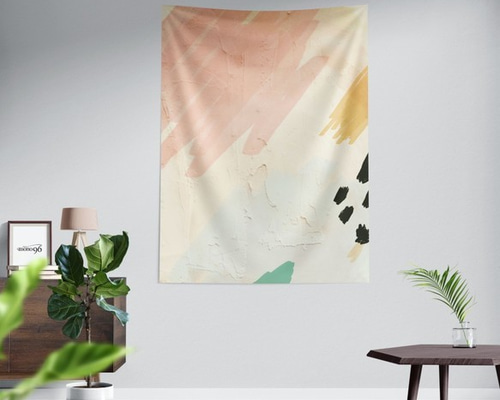 タペストリー抽象画 アートでお部屋の模様替えや新築祝いや結婚の