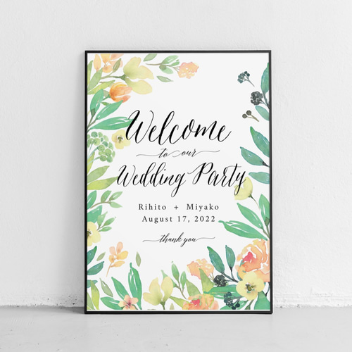 ウエルカムボード ウエディングの受付や披露宴パーティーの装飾