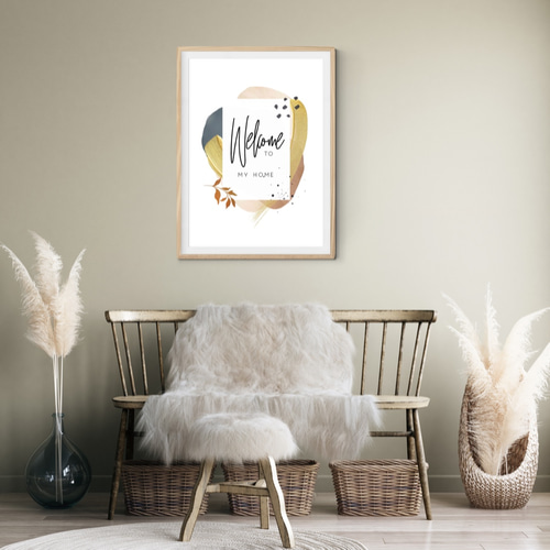 玄関 ウエルカムボード 抽象画90 】家族名入れ お店の受付