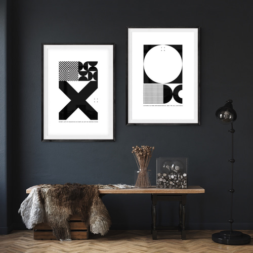 モノクロポスター【成功への鍵】 2L判〜キャンバス仕上げも対応 アート