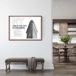 モノクロポスター【ニューヨーク】 2L判〜キャンバス仕上げも対応